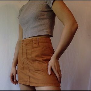 Forever 21 Orange Mini Skirt